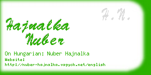 hajnalka nuber business card